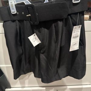 Zara High waisted shorts with belt NEW WITH TAGS